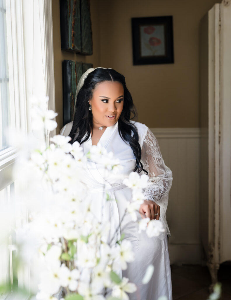 bride before ceremony