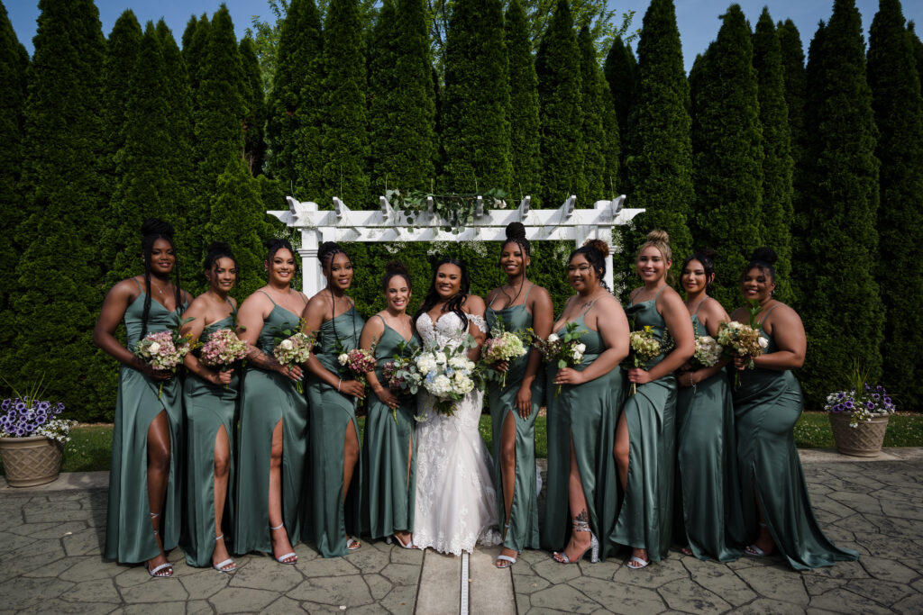 bride and bridesmaids